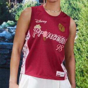 Disney Mulan Embroidered Women's Cropped Basketball Jersey, M